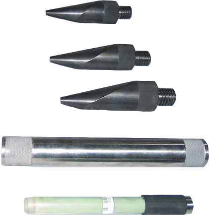 A series of conically shaped steering heads allow you to control the path of the rod string. These heads are specially designed and manufactured to give maximum control in almost any compressible soil.